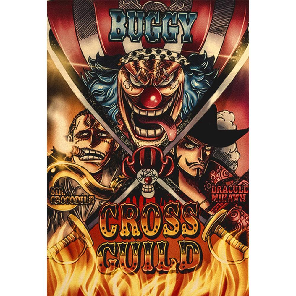 Плакаты из крафт-бумаги, цельные плакаты «Луффи 1,5 миллиарда разыскиваемых за награду», винтажные наклейки на стену в стиле аниме