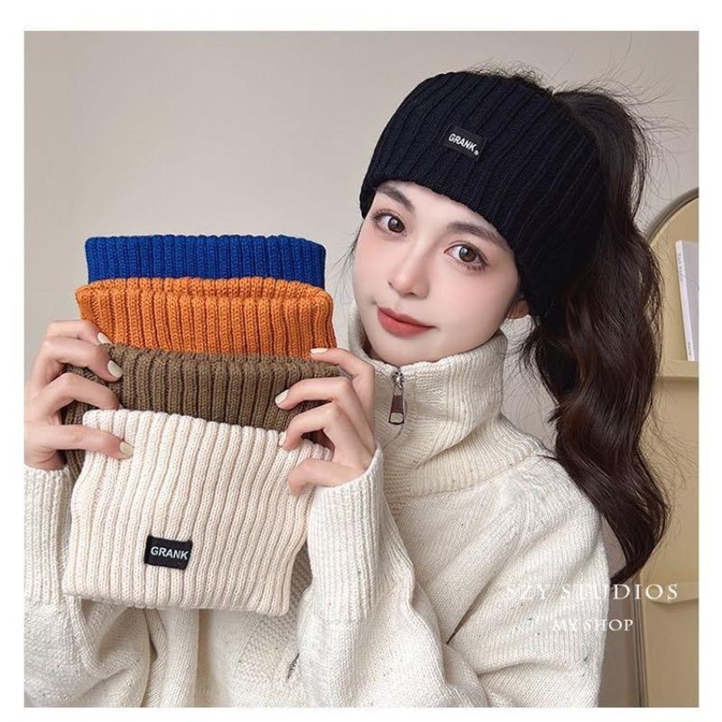 Вязаная повязка на голову женская новая защита лба, ветрозащитная накидка для вытирания, повязка на голову плюшевая широкополая косынка, спортивный головной убор зимний