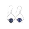 Sodalite Gemstone 925 Solid Silver Designer Jewelry Earrings 1.80" Gift For Her EE-33-22