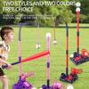 3-In-1 Baseball Tee Set with Pitching Machine Retractable Bat 6 Balls Adjustable Height Indoor Outdoor Sport Toy for Kids Age 3-12