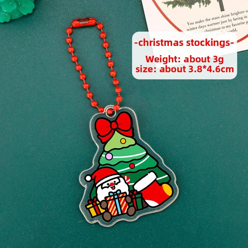 Мультяшный брелок-подвеска в виде рождественской елки, милая подвеска на сумку для студента, маленький подарок для рождественского украшения