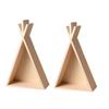 2 Tipi Shelves In Wood 45 Cm