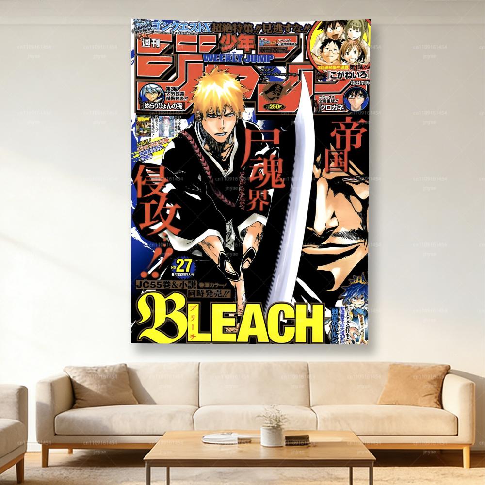 BLEACH Аниме Обложка Weekly Jump Гобелен Плоская Печать Ичиго Куросаки Настенное Украшение Японский Манга Декор для Спальни Подарок Фанату