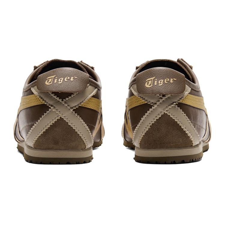 ONITSUKA TIGER MEXICO 66 Дышащие повседневные кроссовки с низким верхом Унисекс Коричневые кроссовки 1183C102-203