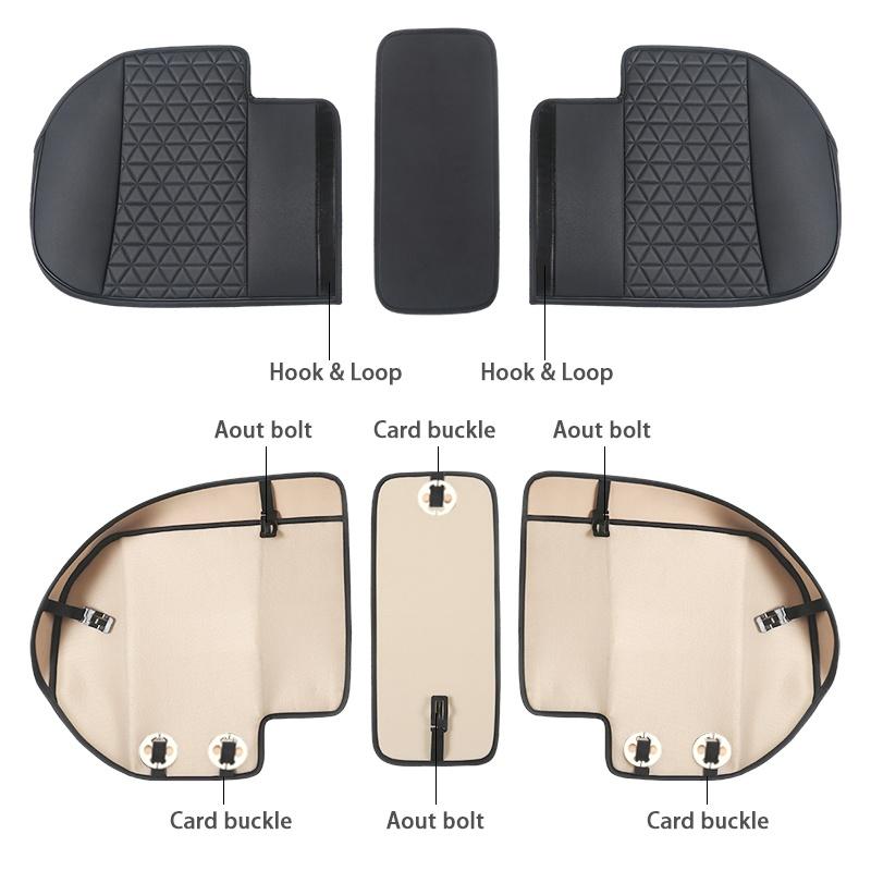 SEAMETAL Чехол на сиденье автомобиля Роскошный из искусственной кожи Чехол на сиденье автомобиля Подушка Протектор Коврик Для большинства автомобилей Седан Внедорожник и Хэтчбек