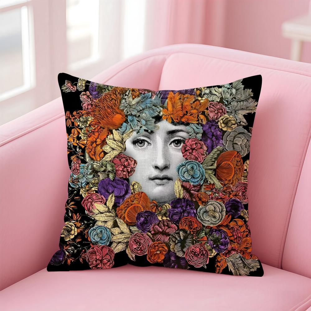 Minimal Abstract Women Simple Anime Art Cushion Cover Pillow Case Soft Skin Friendly Fabric Concealed Zipper