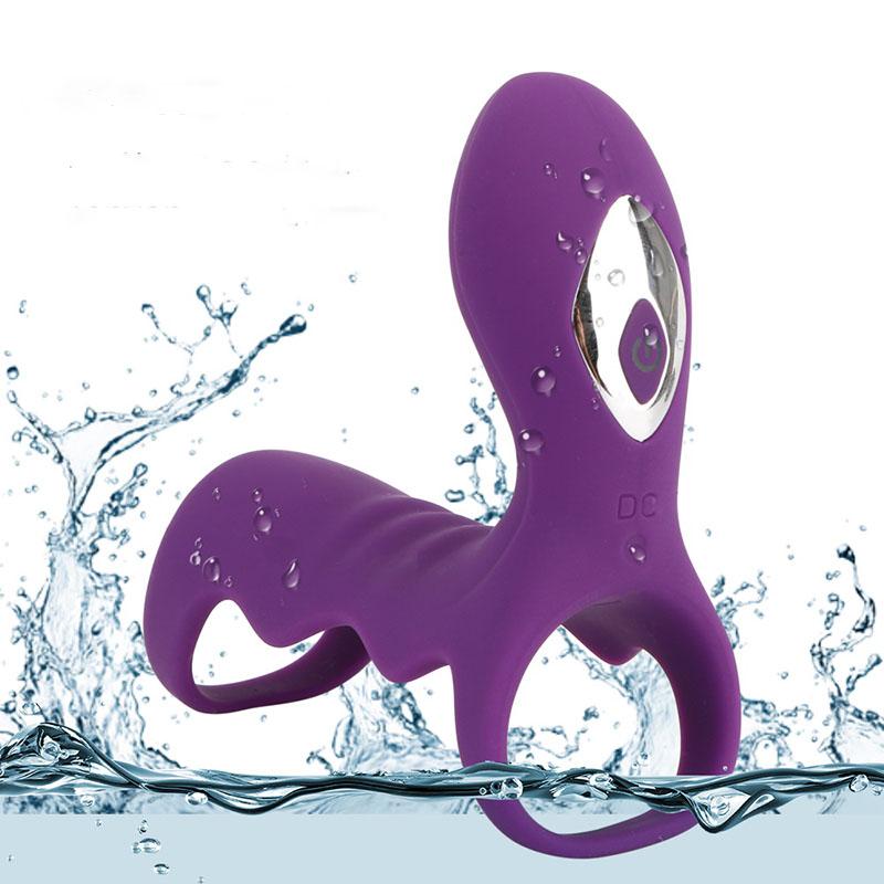 Вибраторы для пениса, вибрирующие кольца для задержки эякуляции, мужской вибратор для эрекции, 10-скоростное кольцо для пениса, товары для взрослых