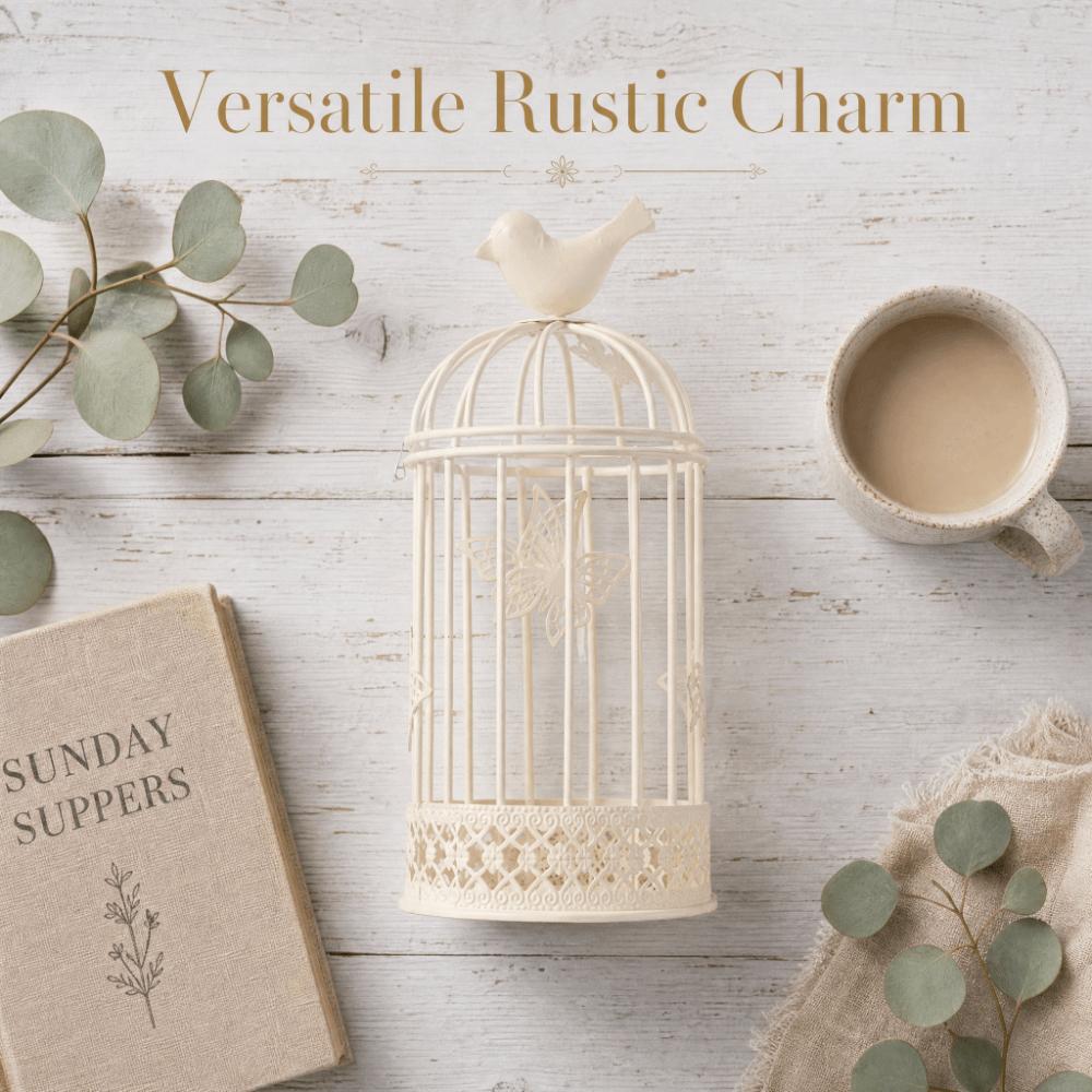 Iron Hollow Birdcage Candle Holder Birdcage Café Bar Desktop Candle Stand  Café Interior