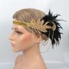 Feather Headband Vintage Style 1920s Flapper Headband Rhinestone Decor Headpiece for Parties Formal Occasions