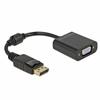 DeLOCK Адаптер DisplayPort-VGA DELOCK 61006 черный
