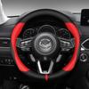 2025 Hot 37-38cm Carbon Fiber leather Car steering wheel cover For Mazda MX-5 MX5 NB NC ND 1998-2020 2021 2022 2024 Auto Accesso