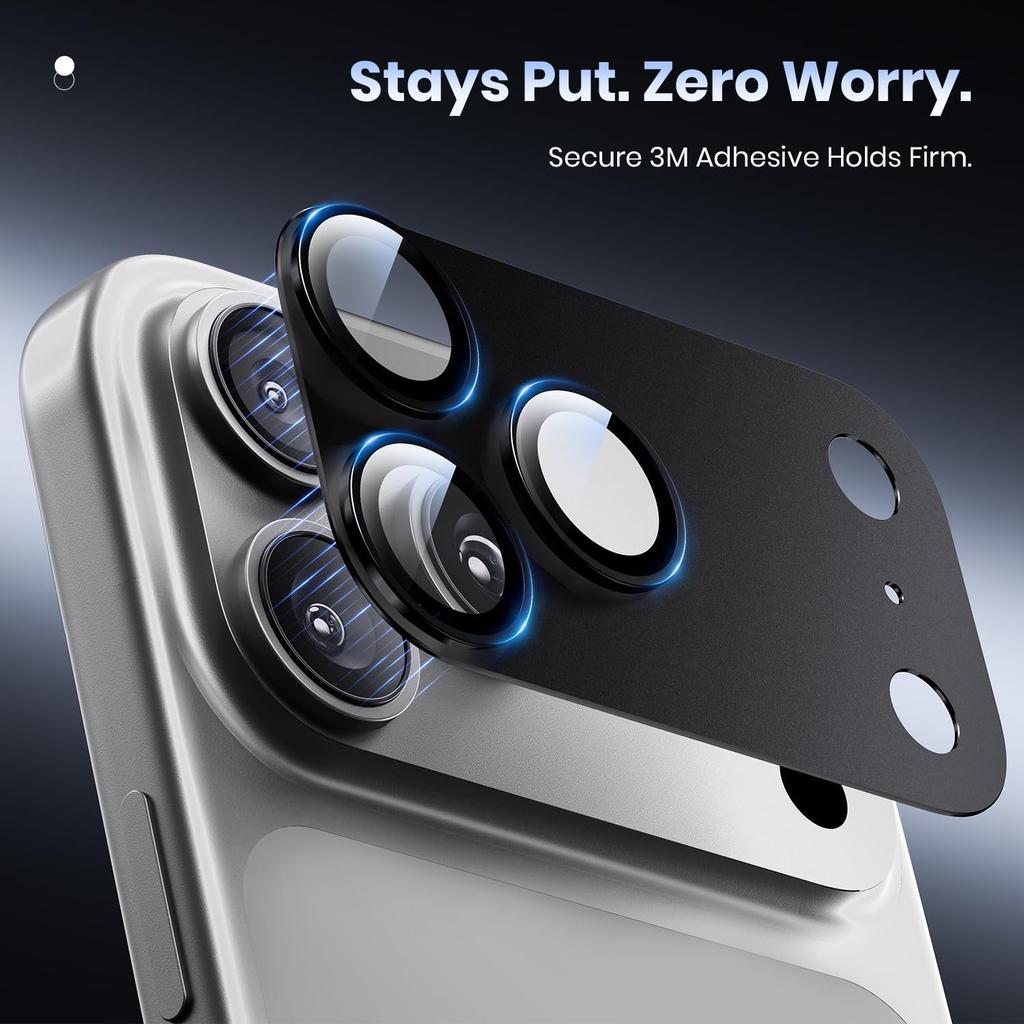 Metal Glass Camera Lens Protector for IPhone 17 Pro 17 ProMax IPones Lens Cover Accessories 9H+Tempered Full Cover Case Friendl 4