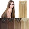 Hair Extensions Synthetic Straight Hair Clips For Women Pure Color 150g High Temperature Fiber