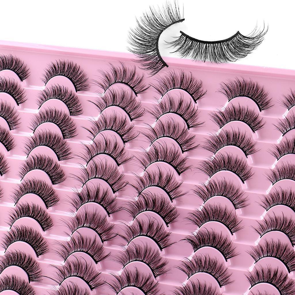 New Product Dd Chemical Fiber Russian Volume False Eyelashes 30 Pairs Thick Natural Grafted Eyelashes
