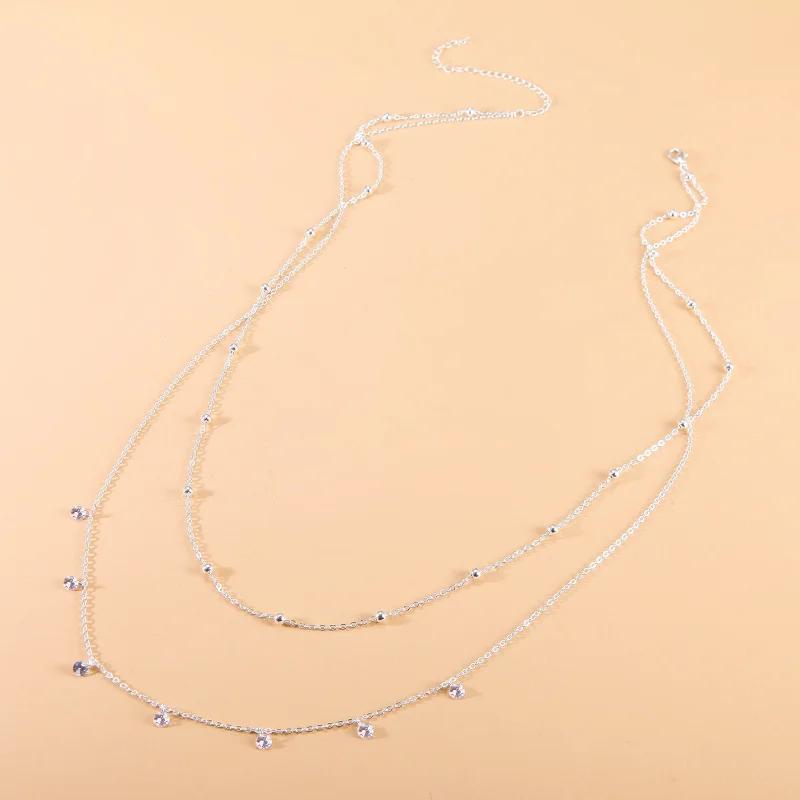 Classic Retro Cute Water Droplet Waist Belly Chain for Women Summer Beach Sexy Simple Body Chain Vacation Jewelry Accessories