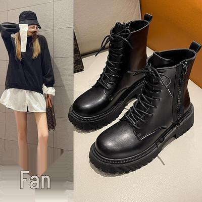 2025 Женские дышащие ботинки Мартин в британском стиле - Универсальные мотоциклетные ботильоны на толстой подошве для весны, лета и осени.