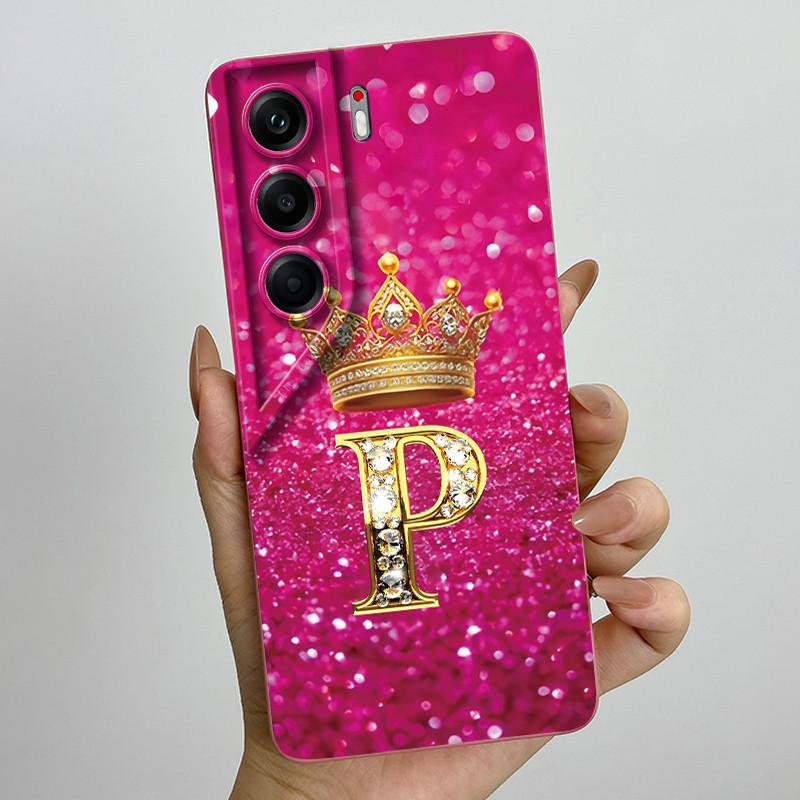 Чехол для Tecno Camon 40 Pro 4G 5G CM6 CM7 Корона Буква Силиконовый Мягкий Чехол для Телефона Для Tecno Camon40 Защита Камеры Задняя Крышка