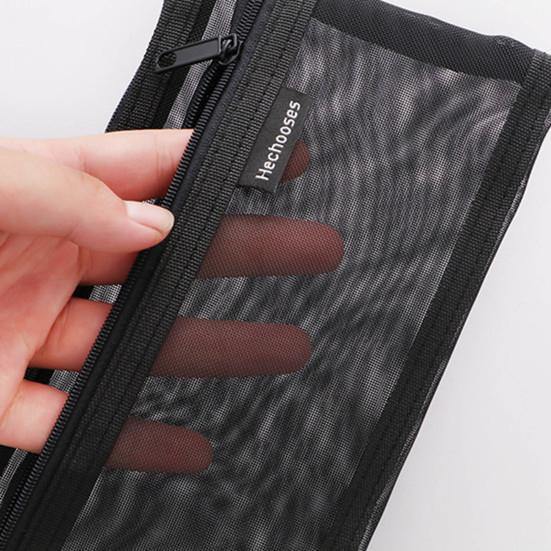 Pencil Case Transparent Durable High Capacity Portable Nylon Multifunctional School Supplies