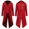 Medieval Vintage Tuxedo Coat Mens Halloween Party Cosplay Costume Faux Two Piece Formal Jacket