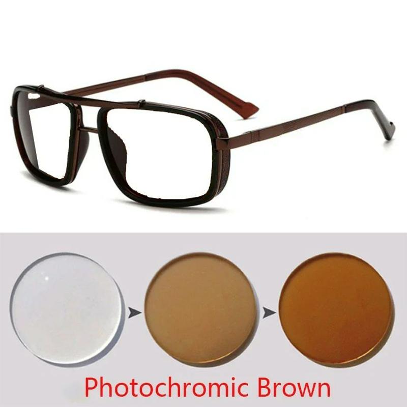 0 -0.5 -0.75 -1.0 До -4.0 Серый/Чайный Цвет Линз Очки для Зрения Мужские Миопия Линзы Очки Панк Солнцезащитные Очки