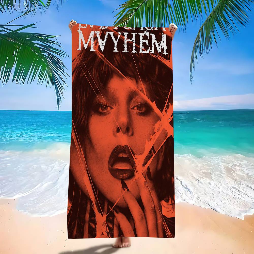 Полотенце для пляжа L-Lady Gaga Mayhem для детей, Банное полотенце, Полотенце для бассейна, Подарок на отпуск, Полотенце для пикника, Подарок на вечеринку