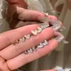 Серьги-сердечки из циркона, набор из шести штук: Шикарные мини-дизайны, удобные для сна, для женщин