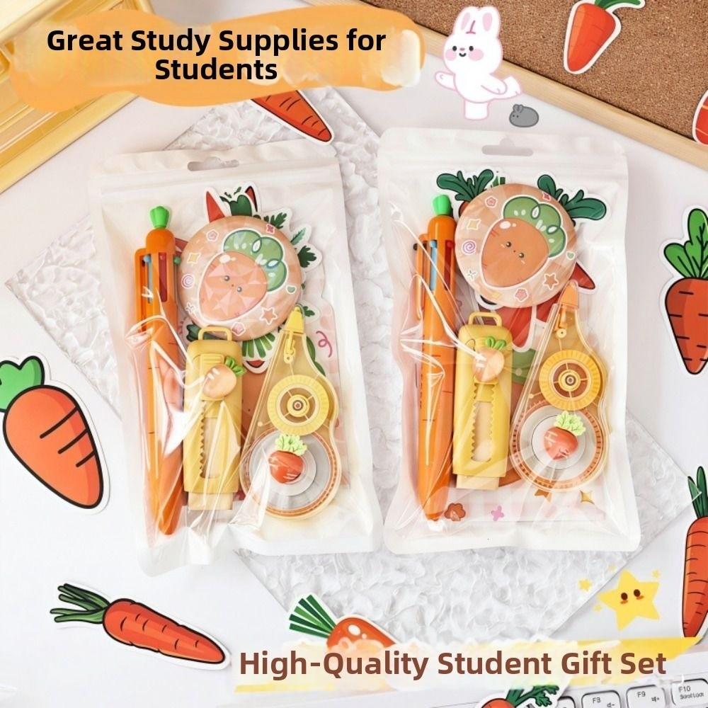 Gel Pen Stationary Sets Multi-functional Correction Tape Cute Eraser Back to School Gift For Kids