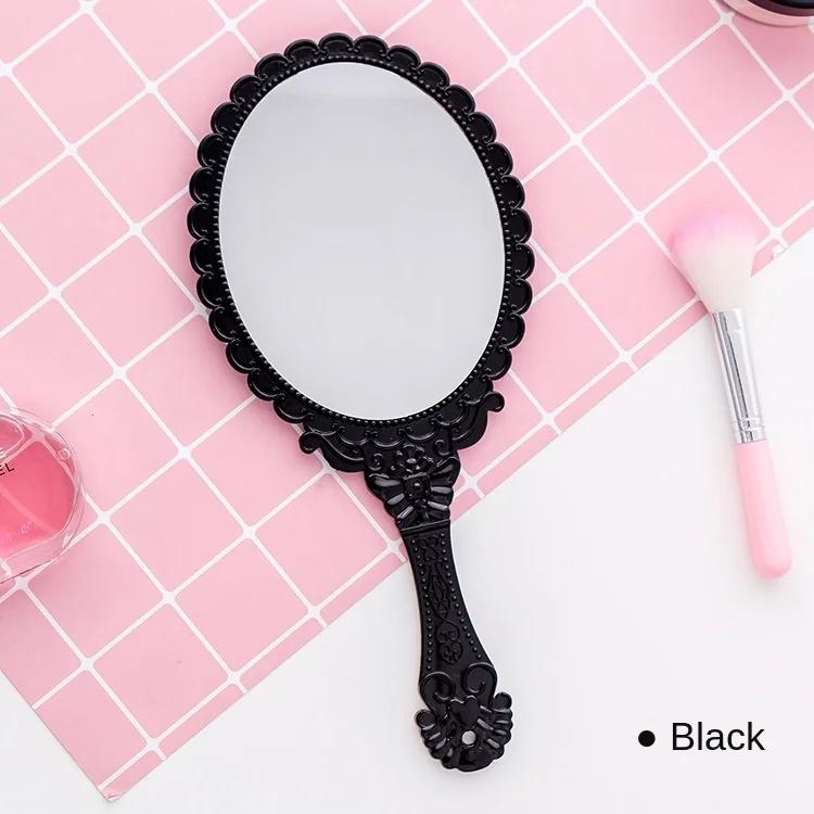 Ручное зеркало для макияжа, винтажное резное зеркало для макияжа, карманное зеркало, косметическое компактное зеркало для женщин