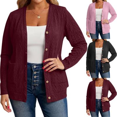 Женская модная повседневная куртка большого размера однотонного цвета с длинным рукавом