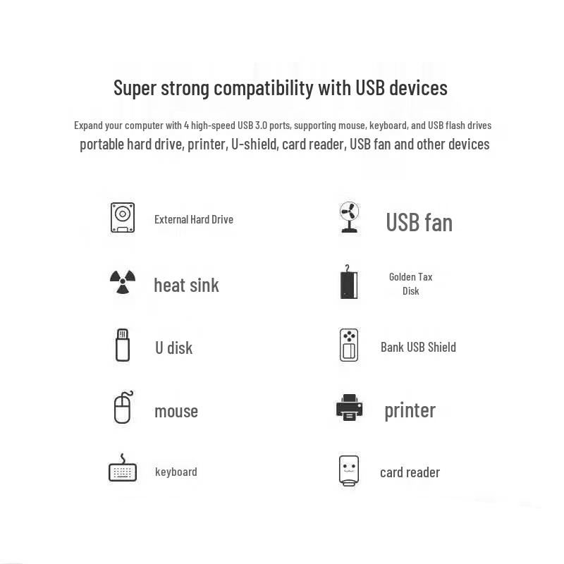 Универсальный USB 3.0 концентратор «один на четыре» для расширения настольного компьютера и ноутбука