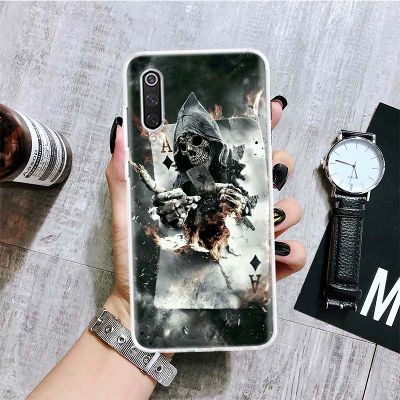 Чехол для телефона 'Жнец Череп Скелет' для Xiaomi Redmi Note 15 14 13 12S 12 Pro Plus 11S 11E 11 11T 10S 10 Искусство Мягкий Узор Обложка