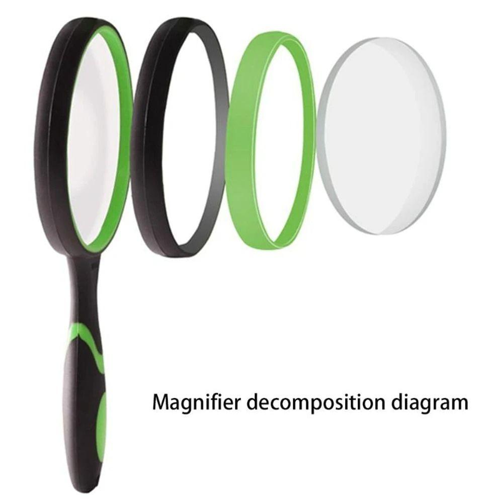 1Pcs Antique Mahogany Handle 10X Magnifying Glass Portable Eye Loupe For Reading Book