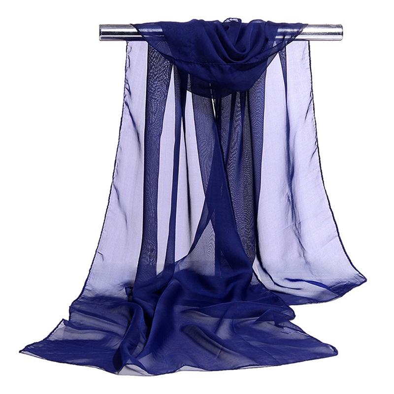 Корейское женское свадебное вечернее платье Шарф Однотонный Прозрачный Шифон Шелк Шарф Летнее Пляжное Полотенце Солнцезащитная Накидка R22