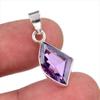 Натуральный африканский аметист, драгоценный камень, стерлинговое серебро 925 пробы, подарочная подвеска, 1 дюйм, M3S02