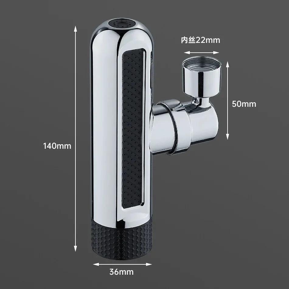 Kitchen Faucet Waterfall Multifunctional Water Tap Outlet Splash Proof Universal 360°Rotating Bubbler 6 Modes Nozzle Extension