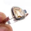 Natural Citrine Gemstone Handmade 925 Solid Sterling Silver Ring Size 6 N2P32
