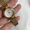 New Luxury Mesh Strap Gold Watch, Round Small Dial Women'S Watch, Compact And Exquisite Design, Fashionable Quartz Wristwatch.