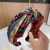 Vintage Fabric Knotted Headbands for Women Headdress Girls Hair Bands Wide Hairband Soft Flower Hair Hoop Hair Accessories