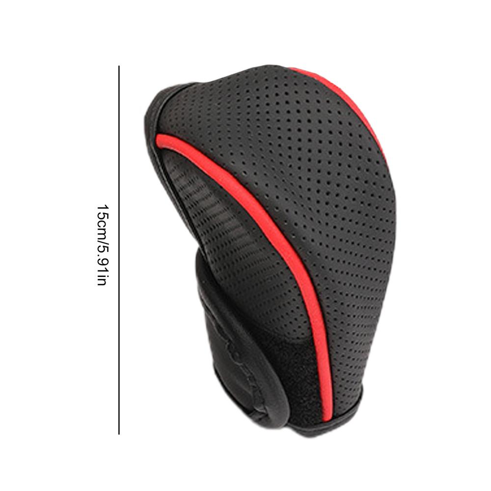 Auto Gear Shift Cover Handbrake Cover Universal PU Leather Automatic Knob Cover Car Shifter Stick Protector Decoration