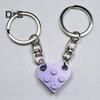 1 Pair Detachable Heart Pendant Keychain Matching Brick Key Ring Couple Lover Key Chain Valentine Day Gift