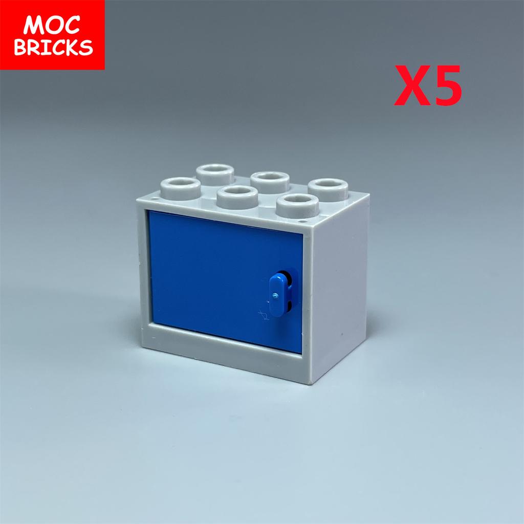 Коробка-шкафчик для кубиков MOC Контейнер 2x3x2 Шкафы Собираемые Частицы 4532 4533 Городской Дом Строительные Кирпичики Детали