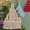 Aesthetic Christmas Tree Macrame Tapestry Tassel Cotton Rope Tapestry  Dorm Room