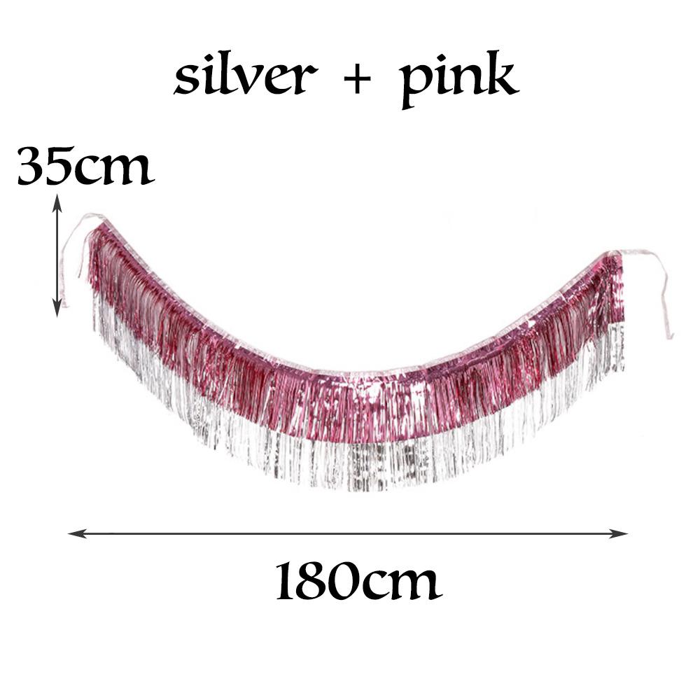 Premium Foil Fringe Tinsel Garland Creative 2M 4 Layers Foil Banner Birthday Party Wedding Decoration Christmas Home Wall Decor