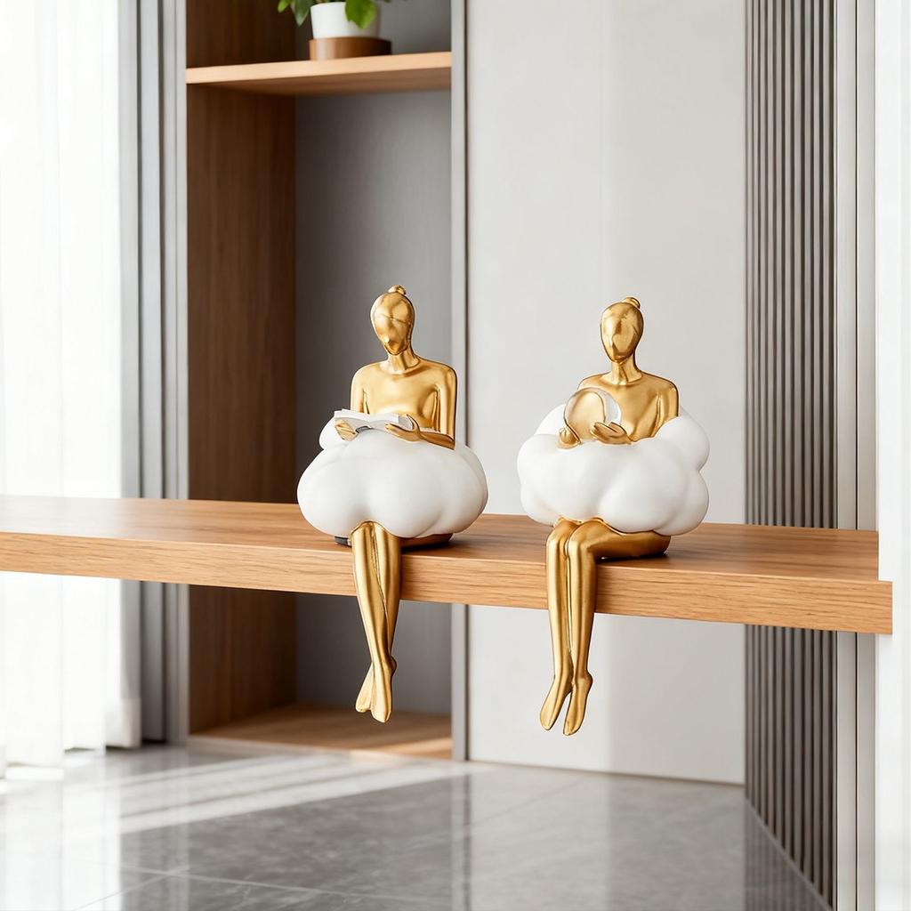 Абстрактная фигурка балерины в облаках для стола – креативное украшение для дома и кабинета