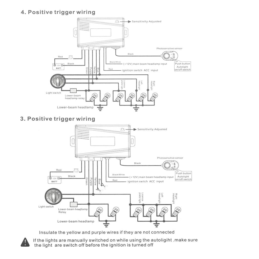Автомобильная система датчиков освещенности автоматически управляет включением и выключением света с помощью датчика освещенности для автомобиля 12 В