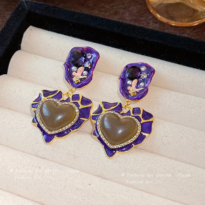 Серьги женские в ретро-цвете