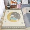 Adorable Kids Play Mat with Polar Bear Penguin Bird Design Washable Floor Rug for Toddler Room Nursery Decorative Carpet
