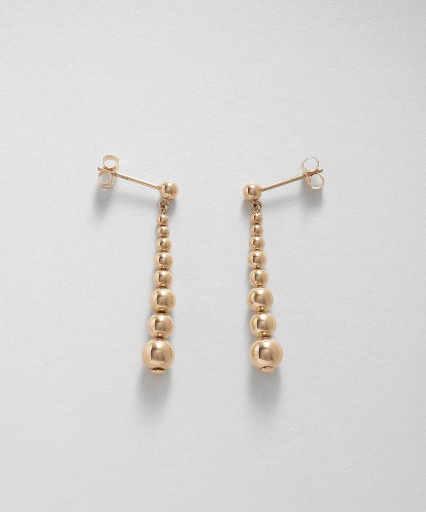 Серьги K10 Полый шар Градиентные серьги-пусеты 40576549 Желтое золото 00 [Кокошник] Женские (100)