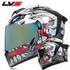 LVS Full Face Motorcycle Helmet Dual Visor Winter Motorbike Men Women