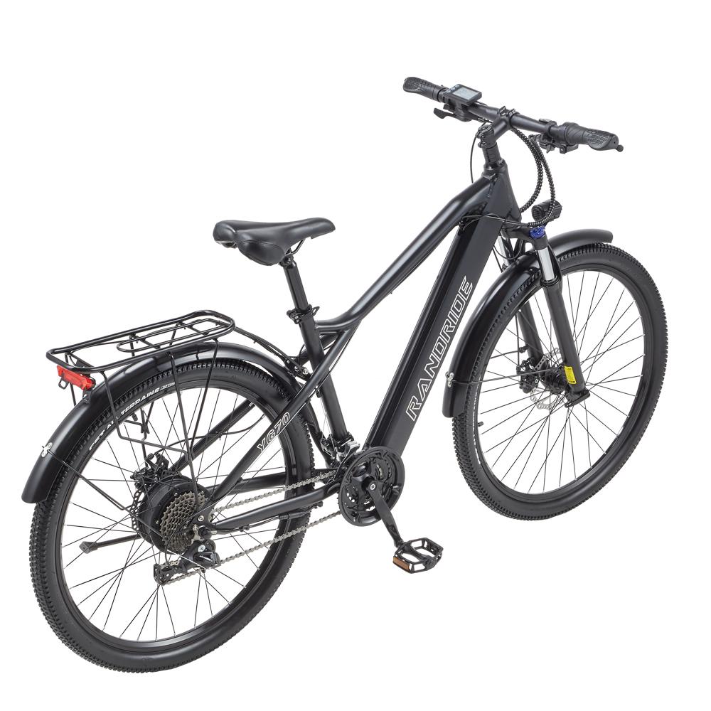 RANDRIDE Электровелосипед YG70 для различных типов местности с сиденьем для буксировки, мотор 1000 Вт, аккумулятор 48 В 14 Ач, электровелосипед Outooter, 27,5-дюймовые внедорожные шины, электрогорный велосипед